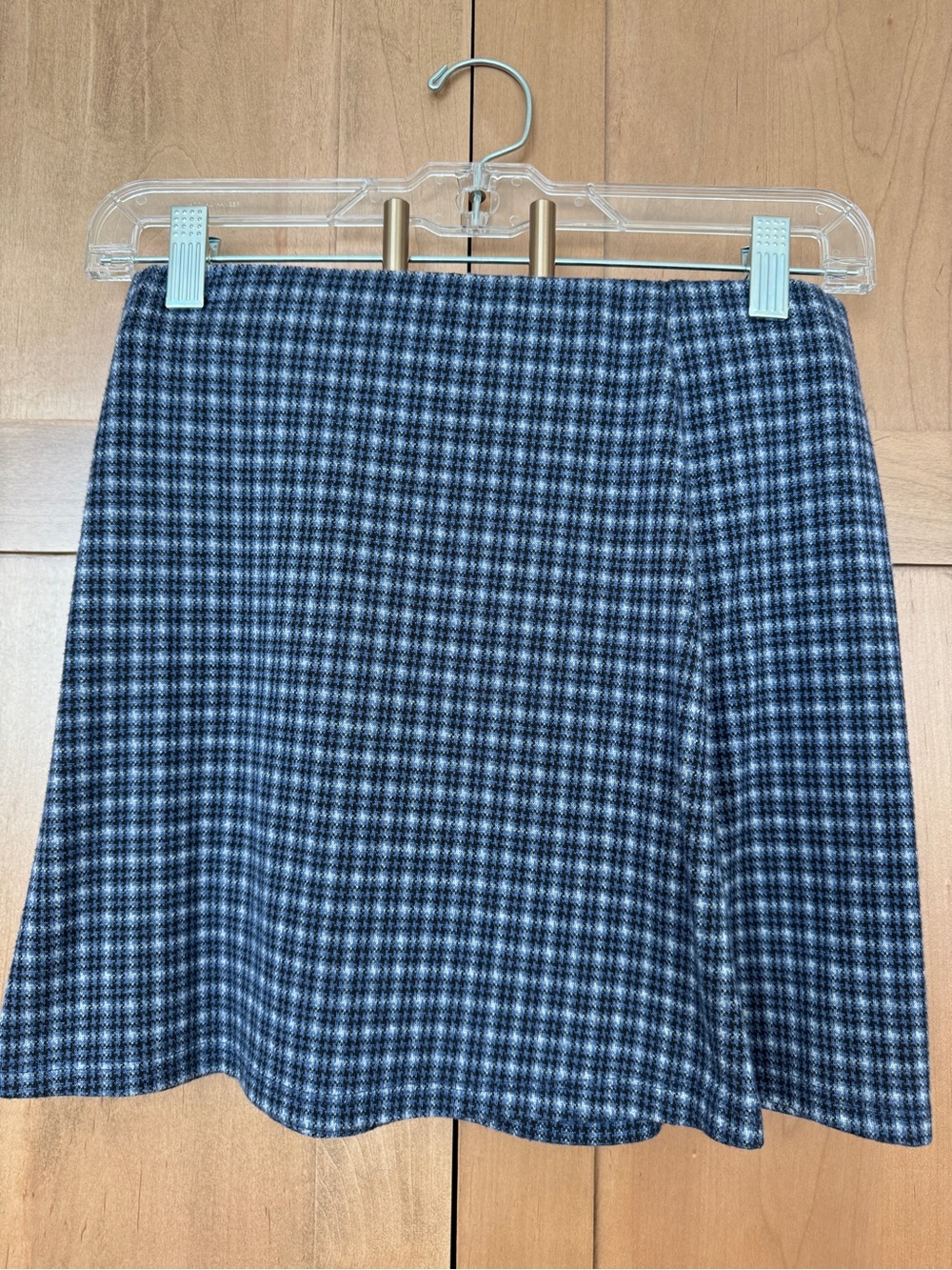 Urban Outfitters Blue Plaid Mini Skirt